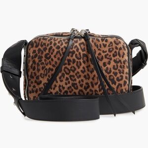 ALLSAINTS Vincent Leather Cheetah Crossbody Bag